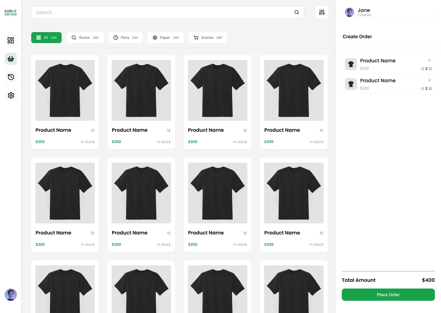 SaleSense Dashboard Preview